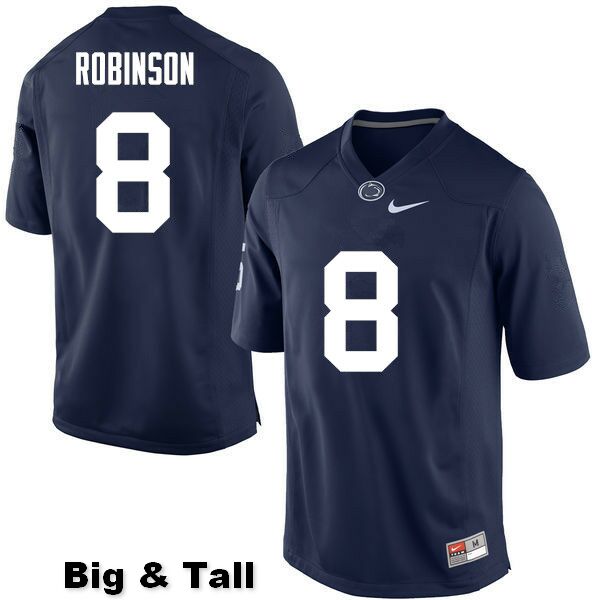 NCAA Nike Men's Penn State Nittany Lions Allen Robinson #8 College Football Authentic Big & Tall Navy Stitched Jersey EYR0798CC